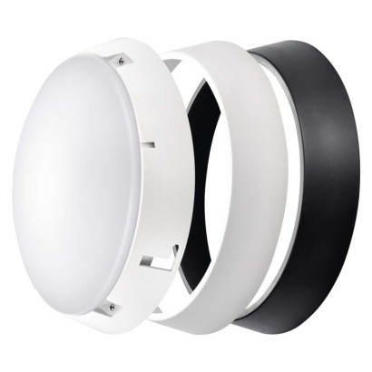 LED luminaire ZURI, round black/white 14W warm white