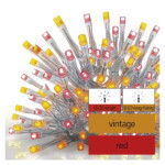Standardowy pulsujący łańcuch łączący LED - sople, 2,5 m, zewnętrzny, czerwony/vintage