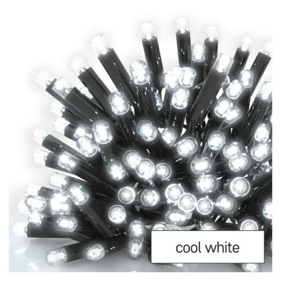 Spojovacia reťaz Profi LED čierna, 10 m, vnútorná a vonkajšia, studená biela