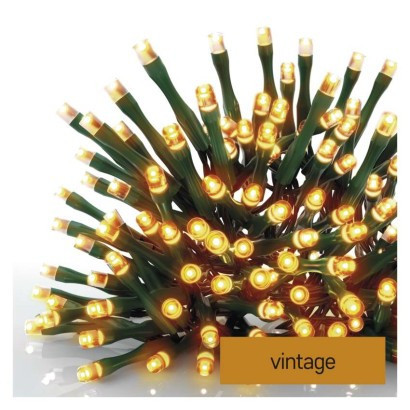 LED-Weihnachtskette, 8 m, innen und außen, Vintage, Zeitschaltuhr