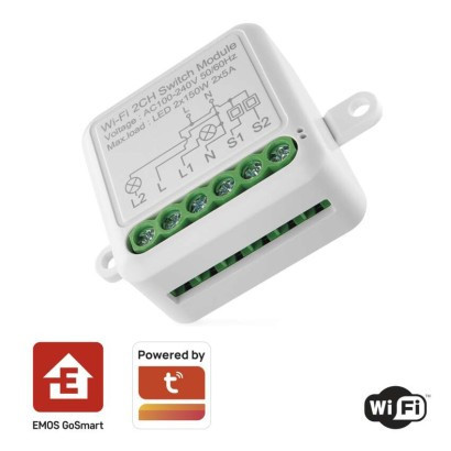 GoSmart modul spínací IP-2102SW, Wi-Fi, 2-kanálový