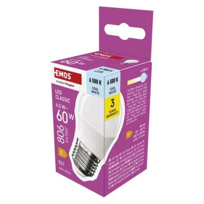 LED žiarovka Classic Mini Globe / E27 / 6,5 W (60 W) / 806 lm / studená biela