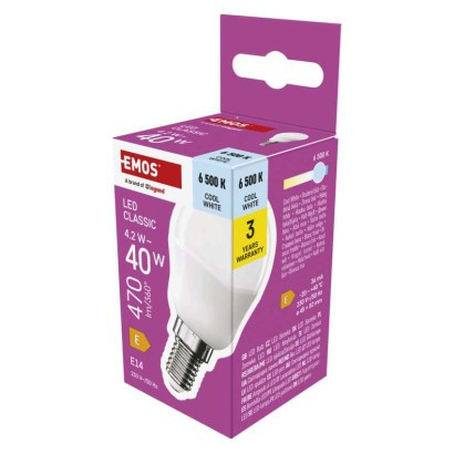 LED žiarovka Classic Mini Globe / E14 / 4,2 W (40 W) / 470 lm / studená biela
