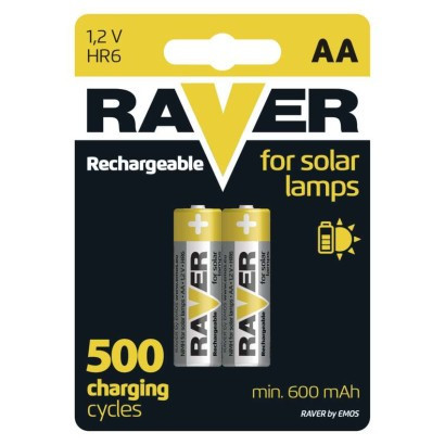 Rechargeable battery for solar lamps RAVER SOLAR AA (HR6) 600 mAh
