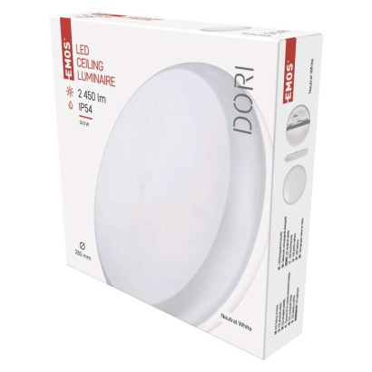 LED luminaire DORI, round white 24,5W neutral, IP54