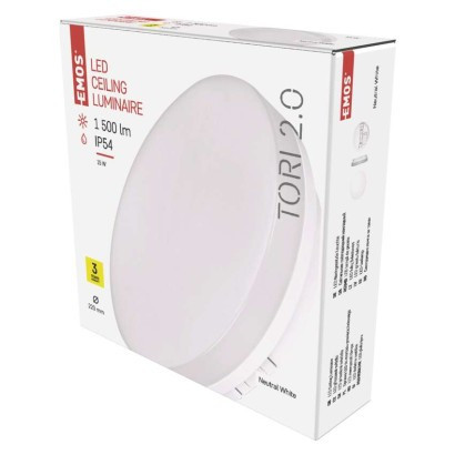 Oprawa LED TORI, okrągła, biała neutralna 15W, IP54