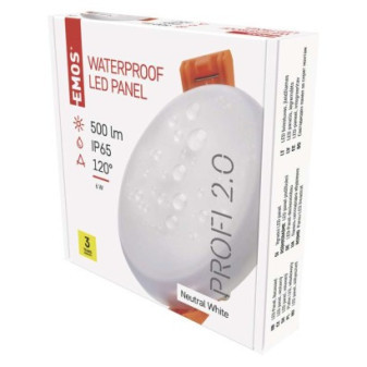Oprawa do wbudowania LED VIXXO, okrągła, biała, 6W neut. Biały, IP65