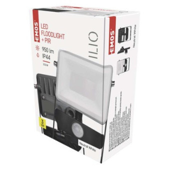 Reflektor LED ILIO z czujnikiem ruchu, 10,5W, czarny, neutralny biały