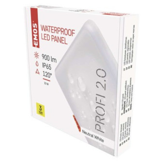 Oprawa do wbudowania LED VIXXO, kwadratowa, biała, 10 W neu.b., IP65