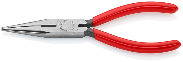 2501160 KNIPEX pliers, half round, handles PVC coated, length 160mm