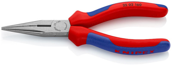 2502160 KNIPEX pliers with half round blades, two-component handles, length 160mm