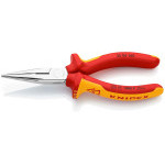 2506160 KNIPEX pliers with half-round blades up to 1kV, chrome-plated, two-component handles, L = 160mm
