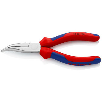 2525160 KNIPEX kliešte, polkruhové s čepeľami, pochrómované, dvojzložkové rukoväte, dĺžka 160 mm