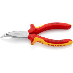 2526160 KNIPEX pliers with half-round blades up to 1kV, chrome-plated, two-component handles, L = 160mm