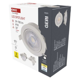 Reflektor LED GERI 6,5W 780LM IP20 CCT biały