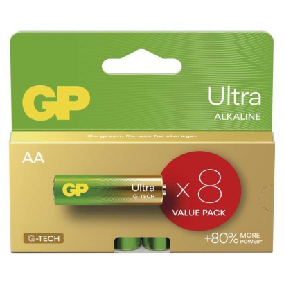 Alkaline batteries GP Ultra AA (LR6), 8 pcs