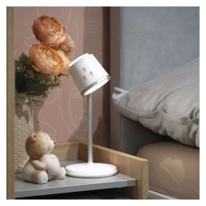 Lampa stołowa LED ABBIE, ładowalna, biała