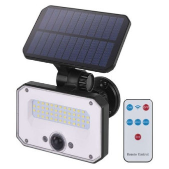 Reflektor solarny LED SPILO z czujnikiem ruchu, czarny, ciepły biały