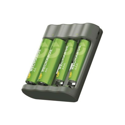 GP Recharge B441 Ladegerät   2× AA Recharge 2100 mAh   2× AAA Recharge 800 mAh