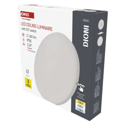 LED luminaire DIONI circular, white, 18W, with CCT change