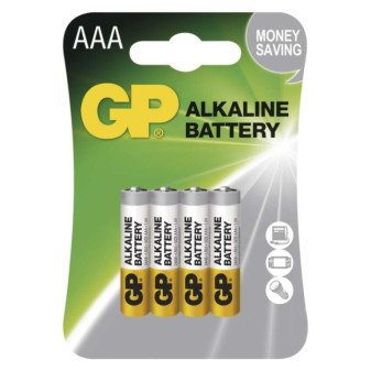 Alkalibatterien GP Alkaline AAA (LR03), 4 Stück