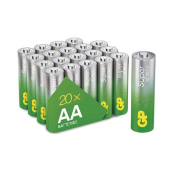 Alkalibatterien GP Super AA (LR6), 20 Stück