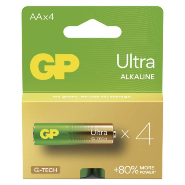 Alkalibatterien GP Ultra AA (LR6), 4 Stück