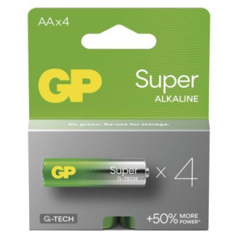 GP Super AA alkaline batteries (LR6), 4 pcs
