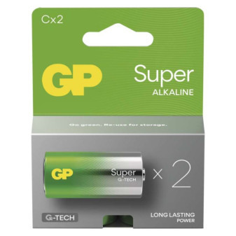 Alkalická batéria GP Super C (LR14), 2 ks