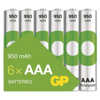 Nabíjacie batérie GP ReCyko 950 AAA (HR03), 6 ks