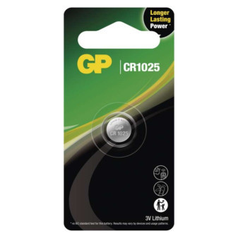 GP lítiová gombíková batéria CR1025