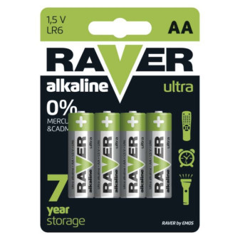 Alkalická batéria RAVER AA (LR6)