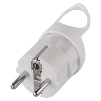 Angled fork for extension cable, white