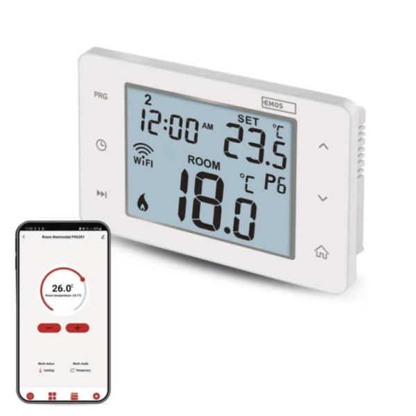 Programowalny pokojowy przewodowy termostat WiFi GoSmart P56201