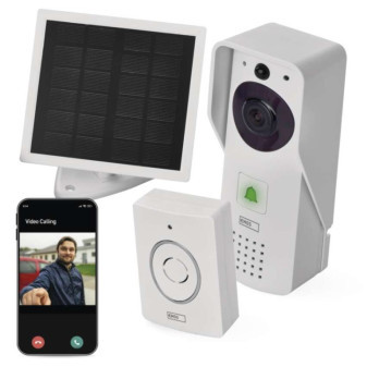 GoSmart Home kabellose batteriebetriebene Video-Türklingel IP-09D mit WiFi und Solarpanel