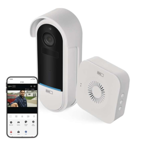 GoSmart Home wireless battery operated video doorbell IP-15S with WiFi