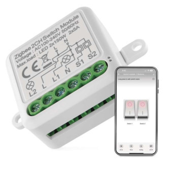 GoSmart Schaltmodul IP-2102SZ, ZigBee, 2-Kanal