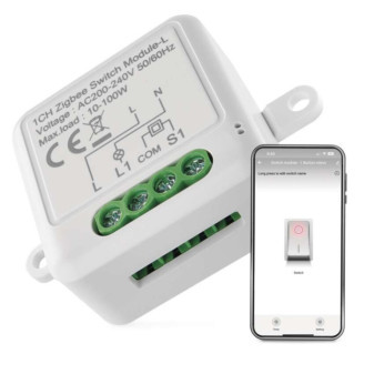 GoSmart Schaltmodul IP-2103SZ, ZigBee, 1-Kanal (benötigt keine N-Leitung)