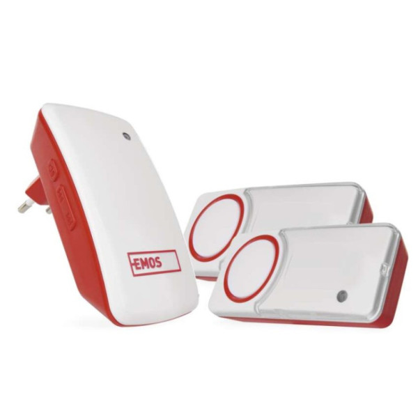 Battery-free wireless doorbell P5750.2T for socket, with 2 buttons