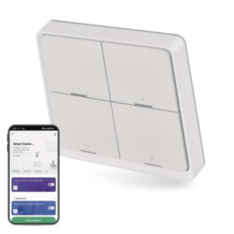 GoSmart Portable Scene Controller IP-2004ZW, ZigBee 3.0, 4-Tasten