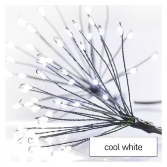 LED light chain - light clusters, nano, 8 m, indoor, cold white, timer