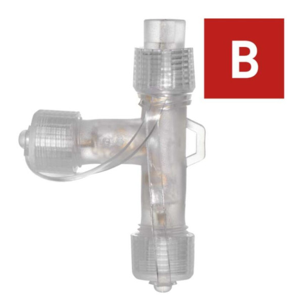 T-hub for connecting chains Standard transparent, outdoor and indoor