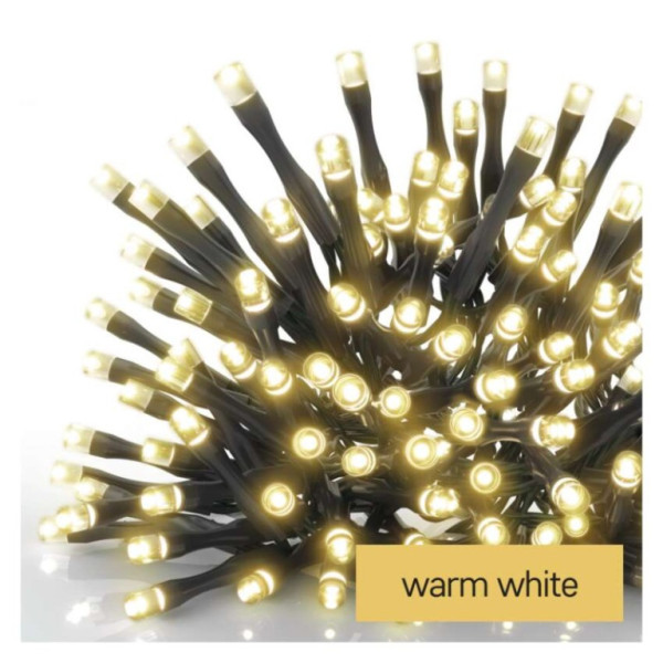 LED Christmas chain, 5,6 m, 3x AA, indoor and outdoor, warm white, timer