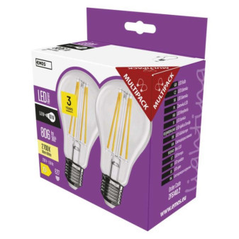 LED-Glühbirne Filament A60 / E27 / 5,9 W (60 W) / 806 lm / warmweiß