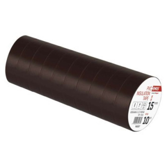 Taśma izolacyjna PVC 15 mm / 10 m brązowa