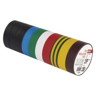 Taśma izolacyjna PVC 19mm / 20m mix kolorów
