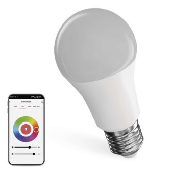 Inteligentná LED žiarovka GoSmart A60 / E27 / 9 W (60 W) / 806 lm / RGB / stmievateľná / WiFi