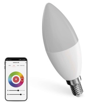 Inteligentná LED žiarovka GoSmart Candle / E14 / 4,8 W (40 W) / 470lm / RGB / stmievateľná /Zigbee