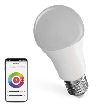 Inteligentná LED žiarovka GoSmart A60 / E27 / 11 W (75 W) / 1 050 lm / RGB / stmievateľná / Zigbee