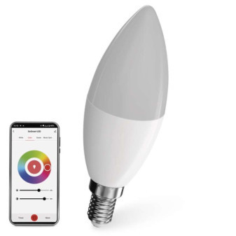 Inteligentná LED žiarovka GoSmart Candle / E14 / 4,8W (40W) / 470lm / RGB / stmievateľná / WiFi
